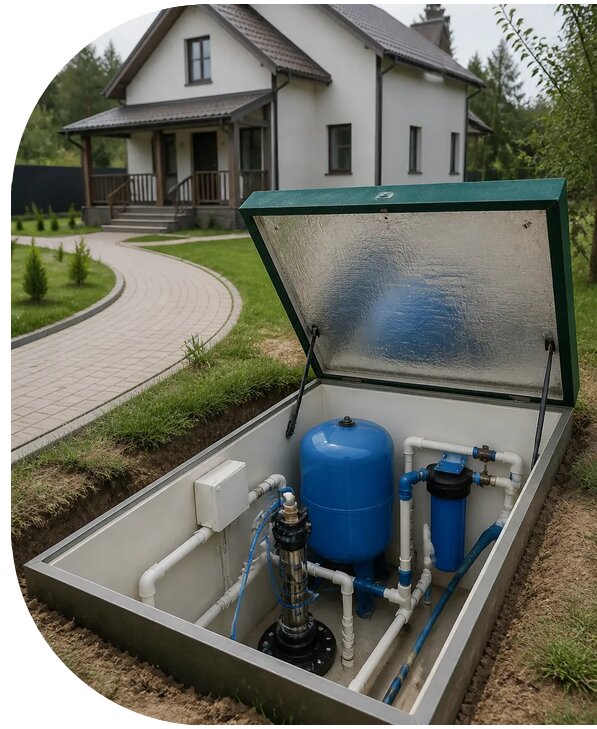 Автономное водоснабжение дома в Балтийске от 152925 р. | АПаруса-Блт